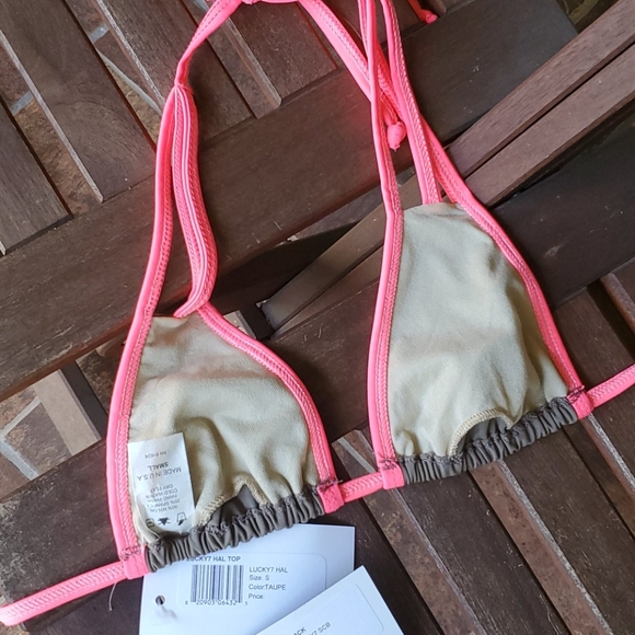 NWOT Brown & hot pink bikini - Picture 4 of 7